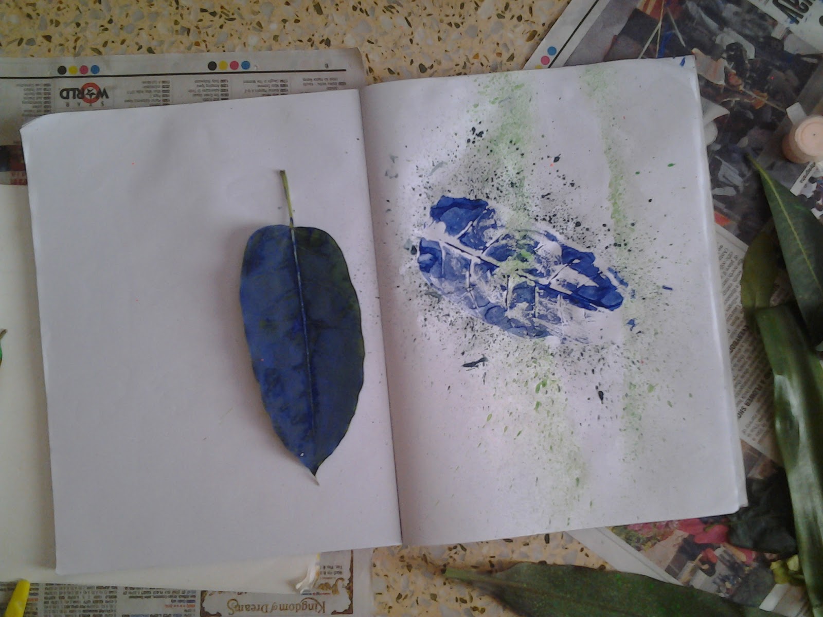 A Leaf and a Toothbrush